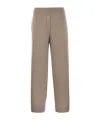 Brunello Cucinelli Knitted Trousers In Brown