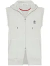 Brunello Cucinelli Knitted Vest In Grey