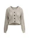 Brunello Cucinelli Cardigan In Perforated Women's Knit