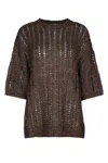 Brunello Cucinelli Rustic Duzzling Net Jersey Sweater