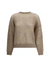 Brunello Cucinelli Rustic Dazzling Net Sweaters And Cardigans Beige