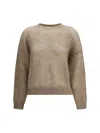 Brunello Cucinelli Rustic Dazzling Net Sweaters And Cardigans Beige