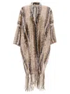 Brunello Cucinelli Open-knit Brown Knitwear With Fringe Detailing In Brown