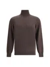 Brunello Cucinelli Turtleneck Sweater In Brown