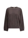 Brunello Cucinelli Sequined Vertical Striped Knitwear
