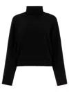 Brunello Cucinelli Black Virgin Wool, Cashmere And Silk Turtleneck Sweater In Black