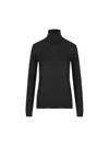 Brunello Cucinelli Women's Sparkling Cashmere And Silk Lightweight Turtleneck Sweater In Black