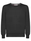 Brunello Cucinelli Black Cashmere Silk Crewneck Sweater In Black