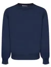 Brunello Cucinelli Virgin Wool-cashmere Crew Neck Jumper In Blue