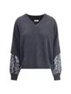 Brunello Cucinelli Sequin-embellished Cashmere Sweater In Gray