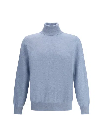 Brunello Cucinelli Light Blue Cashmere Cashmere Sweater