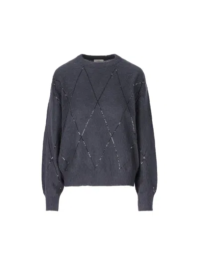 Brunello Cucinelli Knitwear In C8901 Night Sky