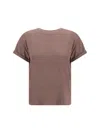 Brunello Cucinelli Cashmere And Silk Lightweight Sweater In Brown