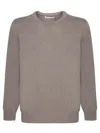 Brunello Cucinelli Crew Neck Knitwear Sweater In Brown