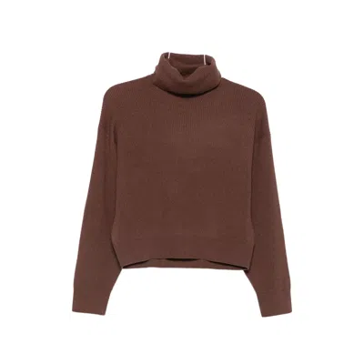 Brunello Cucinelli Roll-neck Sweater In Brown