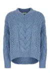 Brunello Cucinelli Alpaca-wool Irish Cable Knit V-neck Sweater In C4143
