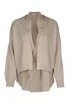 Brunello Cucinelli Layered Cardigan In C8050