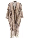Brunello Cucinelli Open-knit Brown Knitwear With Fringe Detailing In Brown