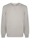 Brunello Cucinelli Grey Melange Cashmere Sweater In Gray