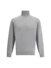 Brunello Cucinelli Men Turtleneck Sweater In Gray