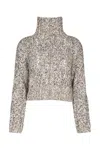 Brunello Cucinelli Dazzling Cable-knit Cardigan In Neutral