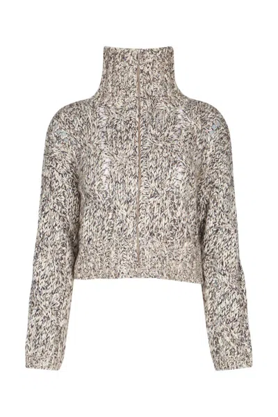 Brunello Cucinelli Dazzling Cable-knit Cardigan In Neutral
