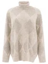 Brunello Cucinelli High Turtleneck Knitwear In Neutral