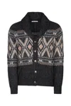 Brunello Cucinelli Geometric Jacquard Cardigan Sweaters And Cardigans Multicolor In Multi