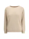 Brunello Cucinelli Women Crew-neck Sweater In Neutral