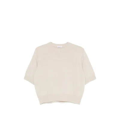 Brunello Cucinelli Short-sleeve Sweater In Neutral