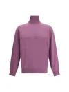 Brunello Cucinelli Men Turtleneck Sweater In Purple