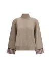 Brunello Cucinelli Turtleneck Sweater In Gray