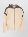 Brunello Cucinelli Knitwear With Hooded Design And Contrast Panels