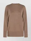 Brunello Cucinelli Knitwear With Long Sleeves Crewneck In Brown