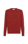 Brunello Cucinelli Knop Sweater In Red