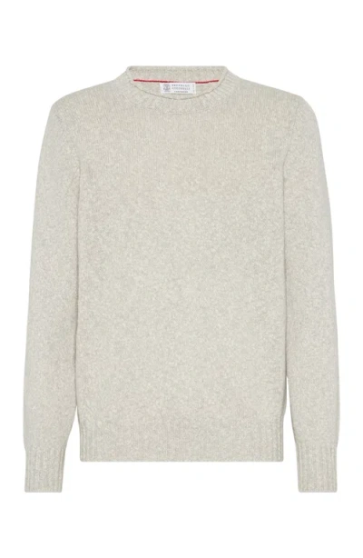 Brunello Cucinelli Soft Wool And Cashmere Sweater In Olive