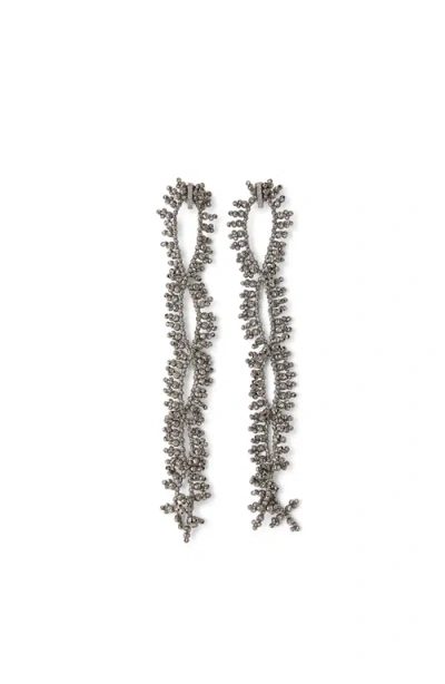 Brunello Cucinelli Knotted Earrings In Metallic