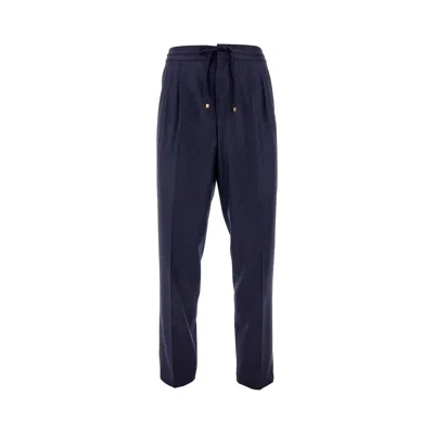 Brunello Cucinelli L Leisure Fit Pants In Blue