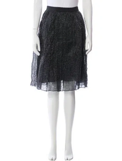 Pre-owned Brunello Cucinelli Lace Pattern Knee-length Skirt W/ Tags In Gray