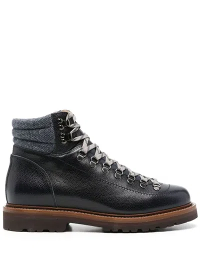 Brunello Cucinelli Leather Boots In Brown