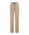 Brunello Cucinelli Ribbed-knit Embellished Trousers In Brown
