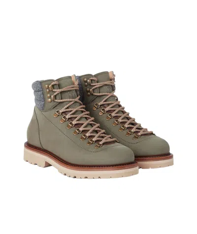 BRUNELLO CUCINELLI BRUNELLO CUCINELLI ROUND TOE LACE-UP BOOTS