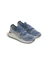 Brunello Cucinelli Lace-up Knitted Sneakers In 蓝色