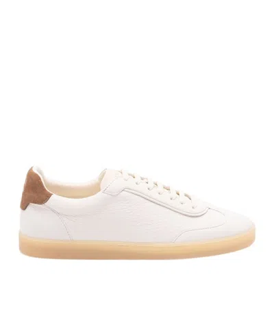 Brunello Cucinelli Lace-up Low-top Sneakers In White