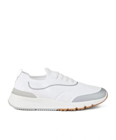 Brunello Cucinelli Lace-up Sneakers In White