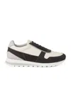 Brunello Cucinelli Suede Panelled Trainers In Black