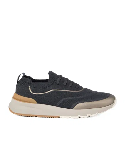 Brunello Cucinelli Lace Up Sneakers In Black