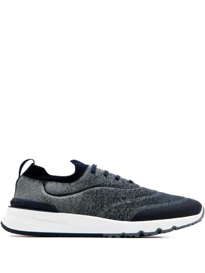 Brunello Cucinelli Lace-up Sneakers In Blue