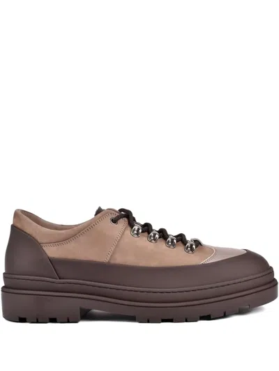 Brunello Cucinelli Lace-up Sneakers In Brown