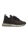Brunello Cucinelli Women Suede Sneakers In Brown